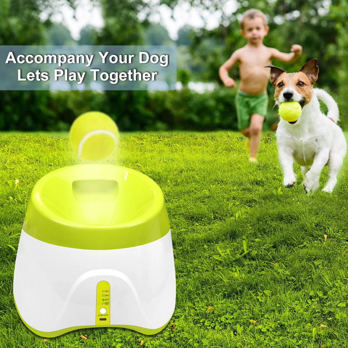 Rechargeable Automatic Tennis Ball Launcher for Dogs
