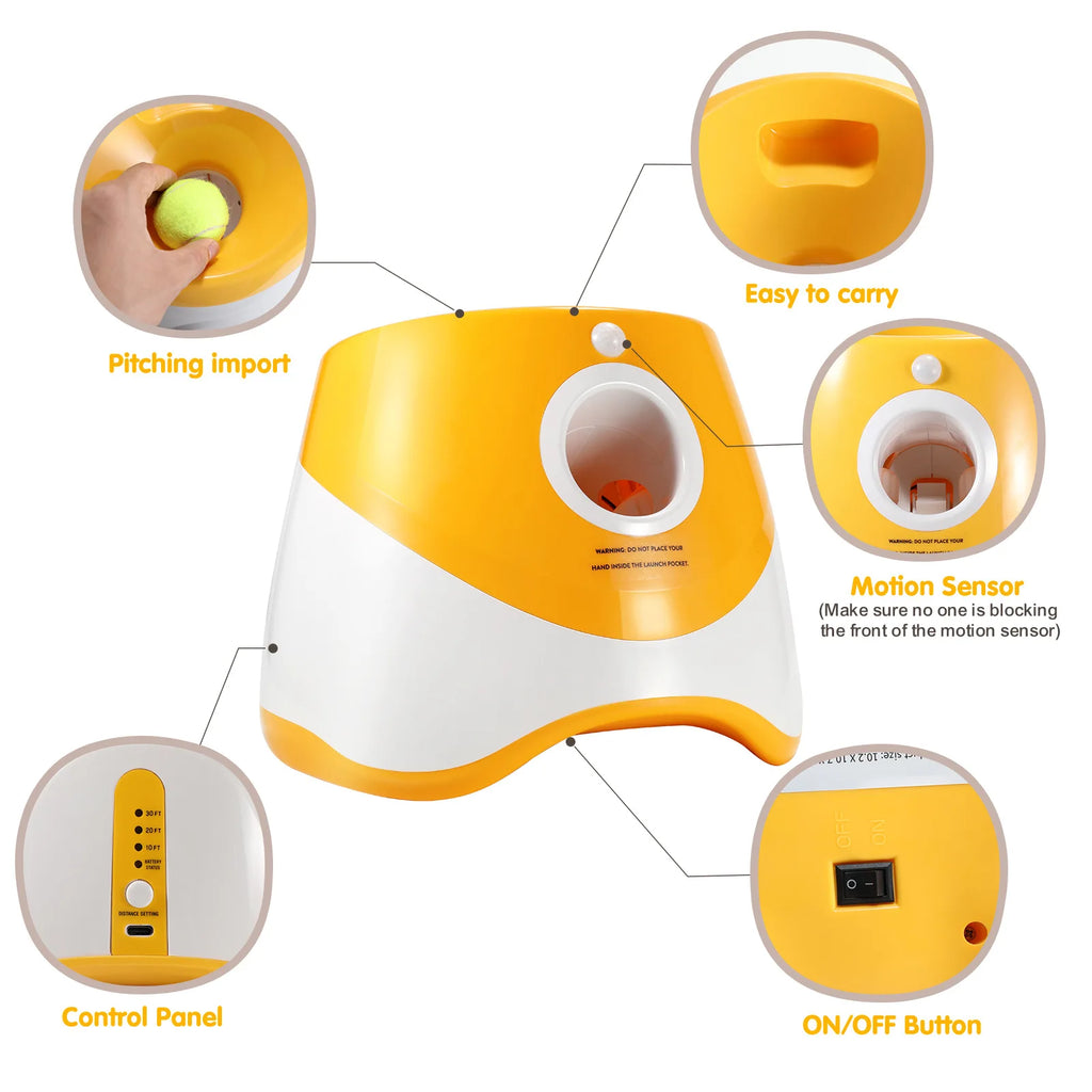 Rechargeable Automatic Tennis Ball Launcher for Dogs
