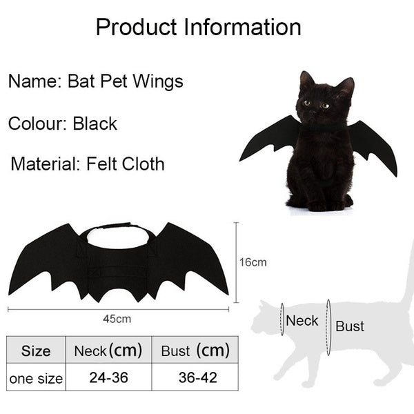 Bat Wings Halloween Costume for Cats & Small Dogs