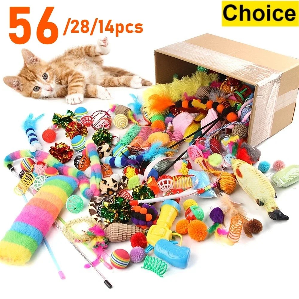 Cat Toy Variety Pack (14, 28 or 56 Pieces)