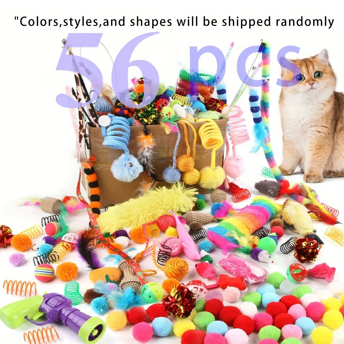 Cat Toy Variety Pack (14, 28 or 56 Pieces)