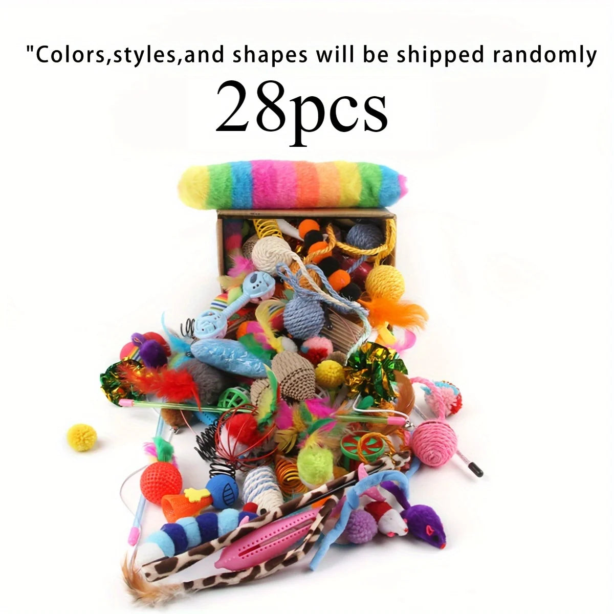 Cat Toy Variety Pack (14, 28 or 56 Pieces)